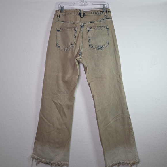 Vervet Distressed Straight Leg Jeans Tan Beige Wash Women’s Size 30 - Picture 6 of 11